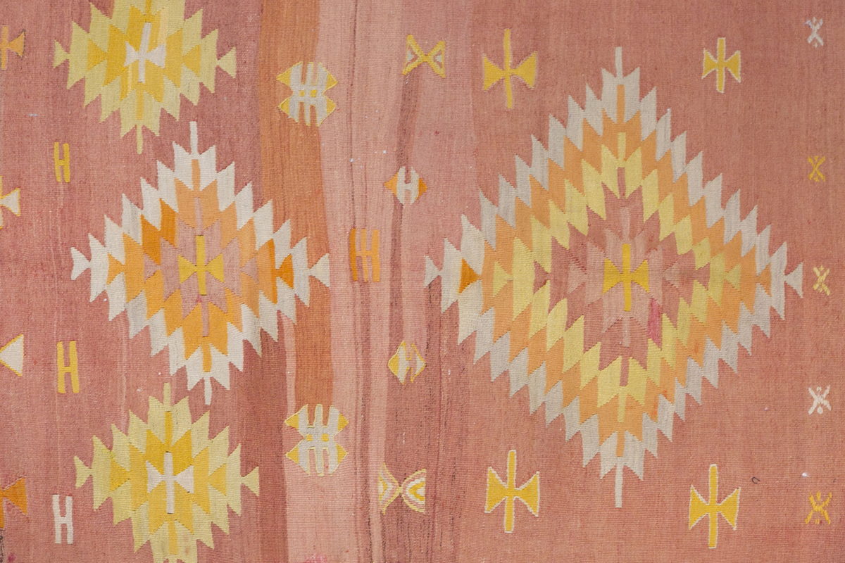 Vintage Turkish Rug, 3.7 x 6.6 ft Rug, 110 x 199 cm