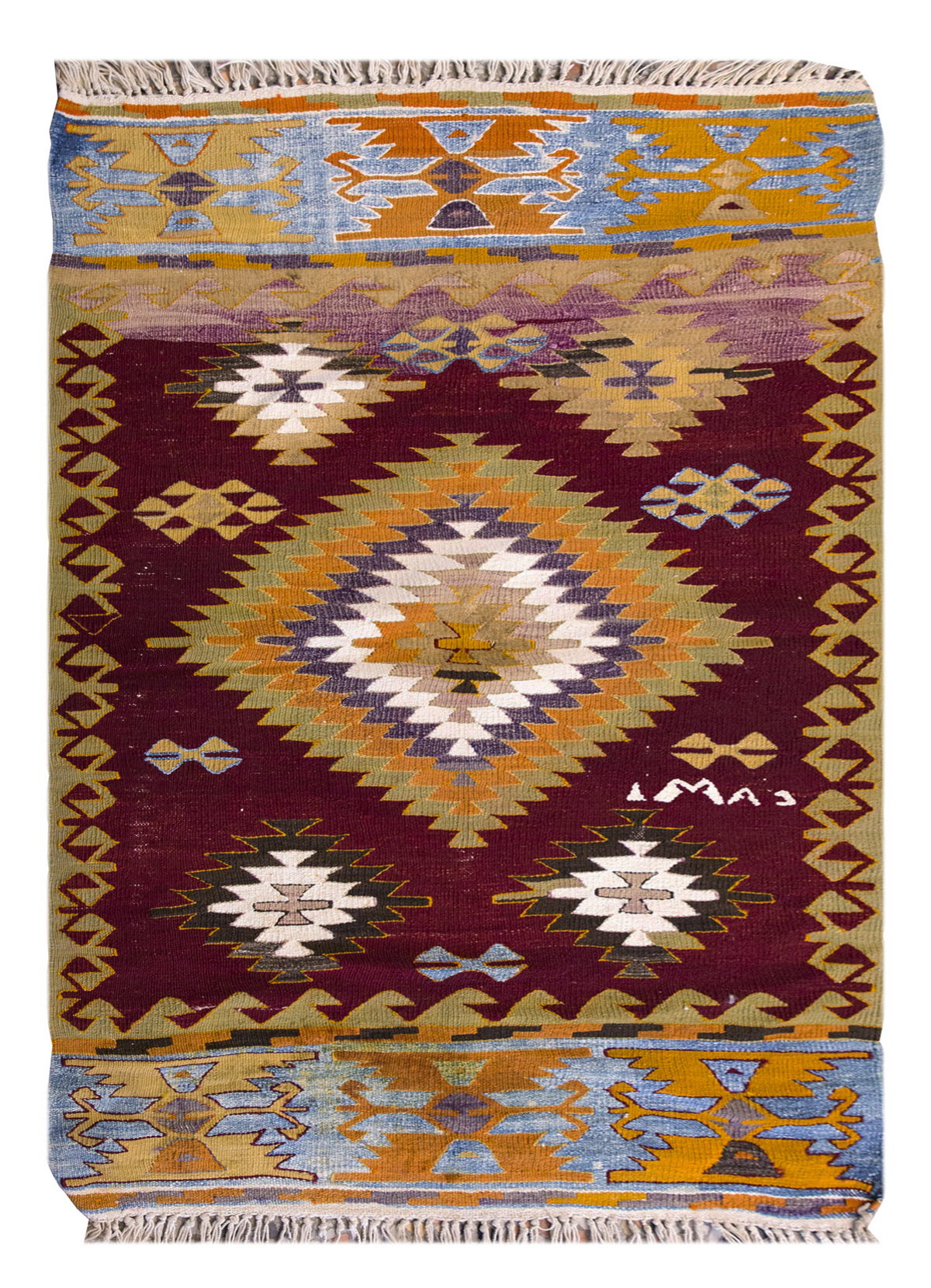 Vintage Turkish Rug, 3.8 x 4.5 ft Rug, 112 x 137 cm