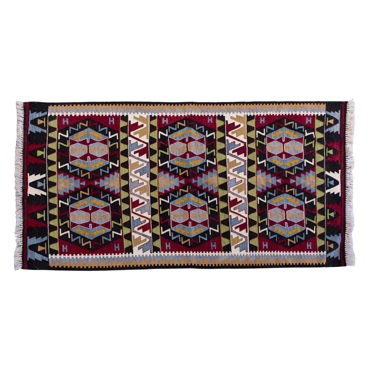 Vintage Turkish Rug, 3.8 x 5.4 ft, 114 x 164 cm