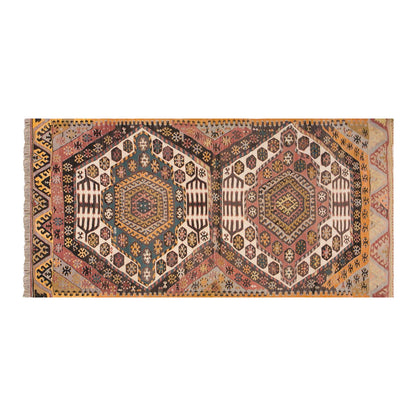 Vintage Turkish Rug, 3.8 x 6.10 ft, 114 x 210 cm