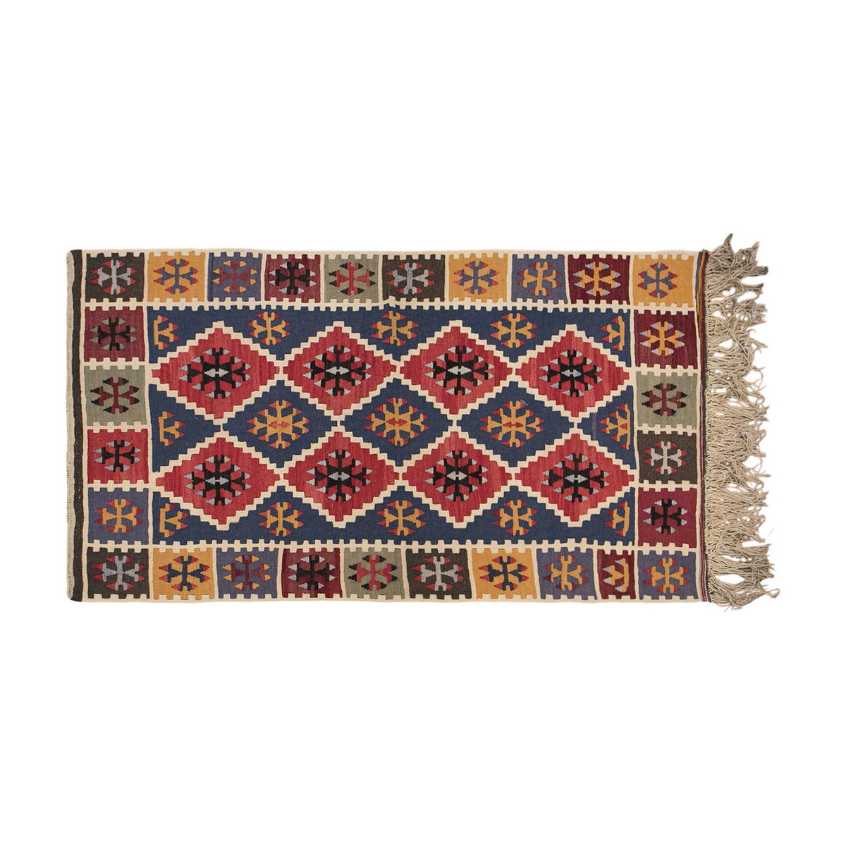 Vintage Turkish Rug, 3.8 x 6.2 ft, 113 x 190 cm