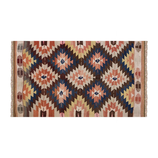 Vintage Turkish Rug, 3.8 x 6.7 ft, 114 x 203 cm