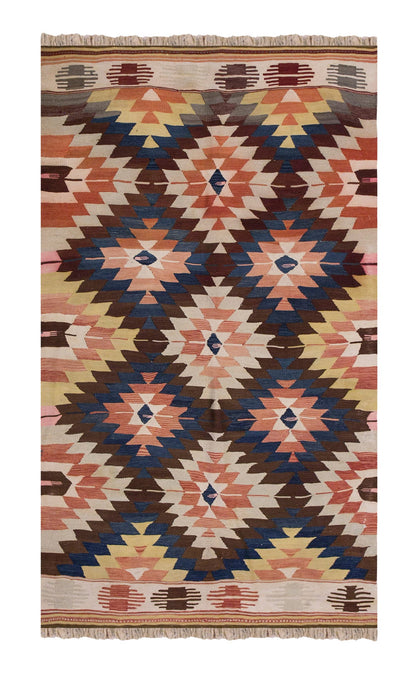 Vintage Turkish Rug, 3.8 x 6.7 ft, 114 x 203 cm