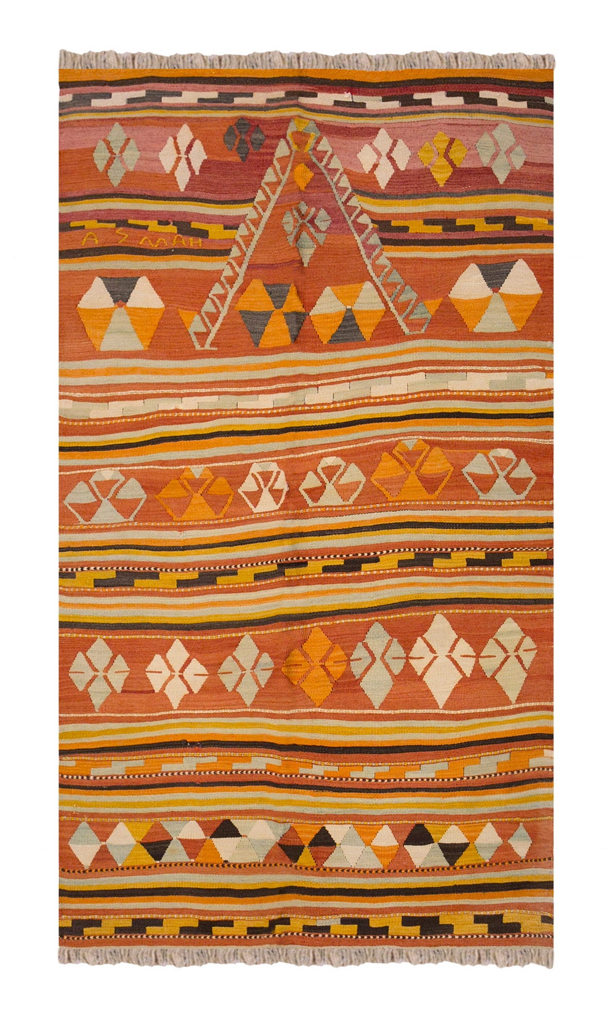 Vintage Turkish Rug, 3.8 x 6 ft Rug, 114 x 183 cm
