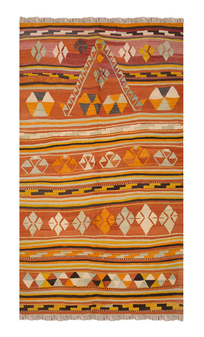 Vintage Turkish Rug, 3.8 x 6 ft Rug, 114 x 183 cm