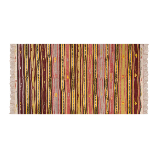 Vintage Turkish Rug, 3.8 x 7.2 ft Rug, 114 x 220 cm