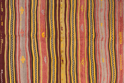 Vintage Turkish Rug, 3.8 x 7.2 ft Rug, 114 x 220 cm