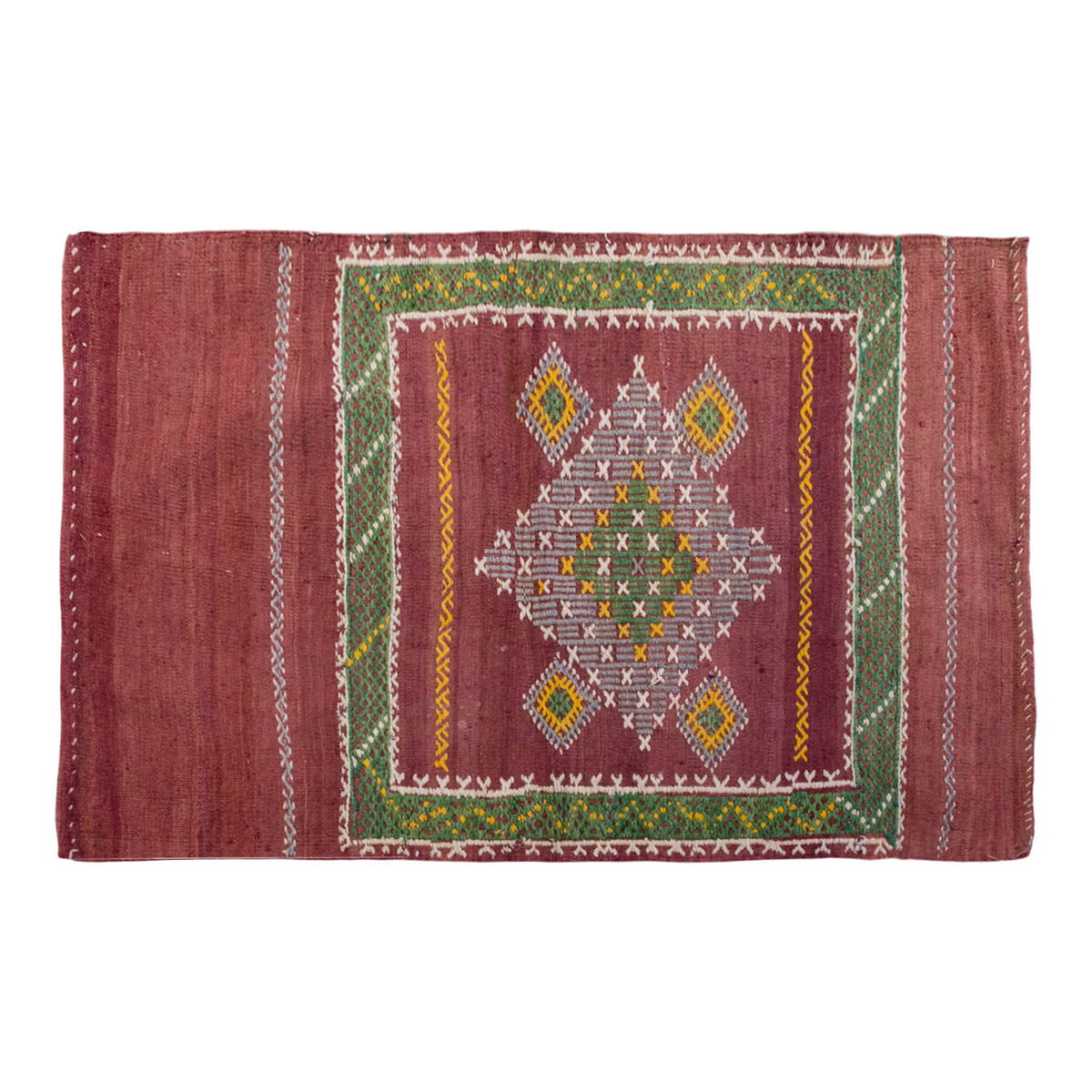 Vintage Turkish Rug, 3.9 x 3 ft, 115 x 93 cm