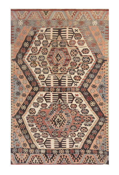 Vintage Turkish Rug, 3.9 x 5.8 ft, 115 x 173 cm