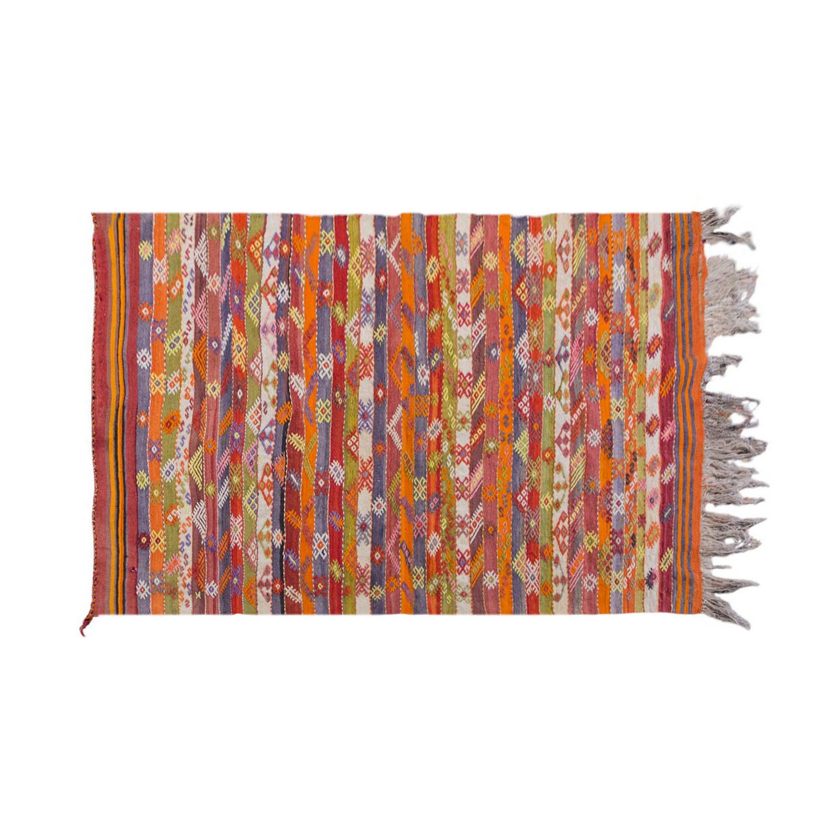 Vintage Turkish Rug, 3.9 x 5.8 ft Rug, 116 x 175 cm