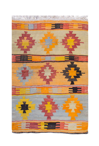 Vintage Turkish Rug, 3 x 3.11 ft Rug, 92 x 120 cm