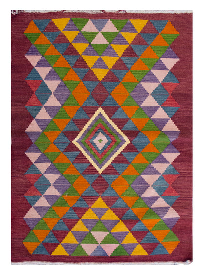 Vintage Turkish Rug, 3 x 4.1 ft Rug, 92 x 126 cm