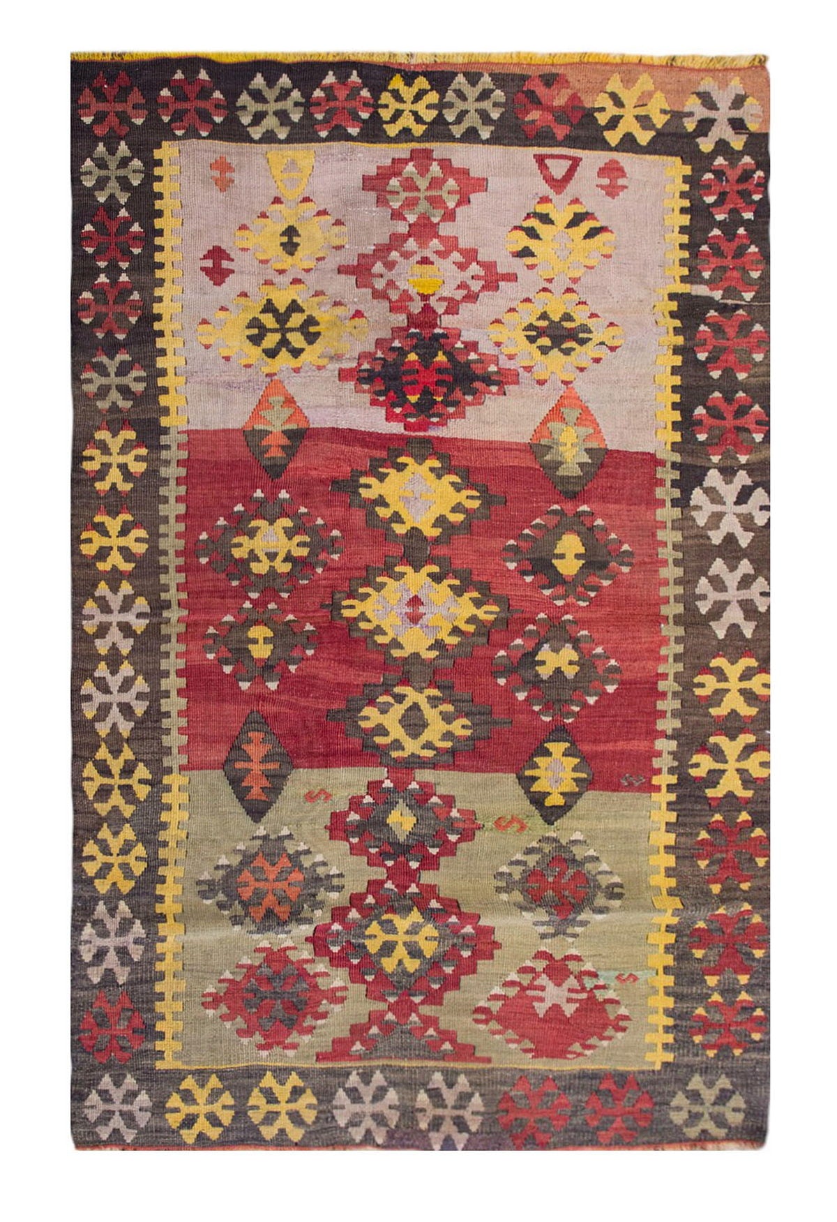 Vintage Turkish Rug, 3 x 4.4 ft Rug, 92 x 133 cm