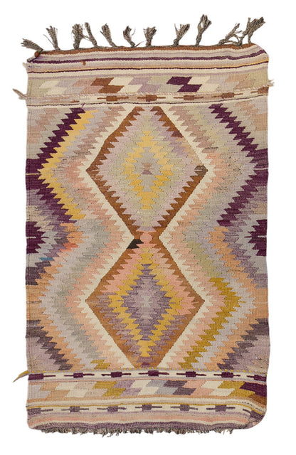 Vintage Turkish Rug, 3 x 4.5 ft, 92 x 136 cm