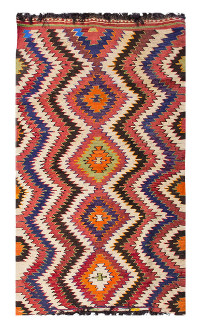 Vintage Turkish Rug, 3 x 4.7 ft Rug, 92 x 140 cm