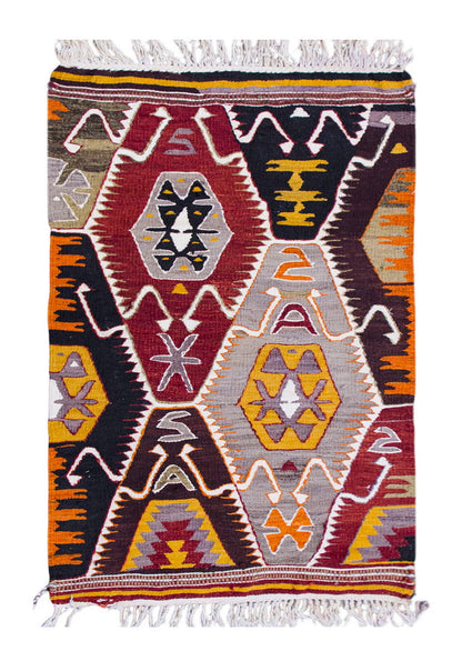 Vintage Turkish Rug, 3 x 4.9 ft Rug, 92 x 145 cm