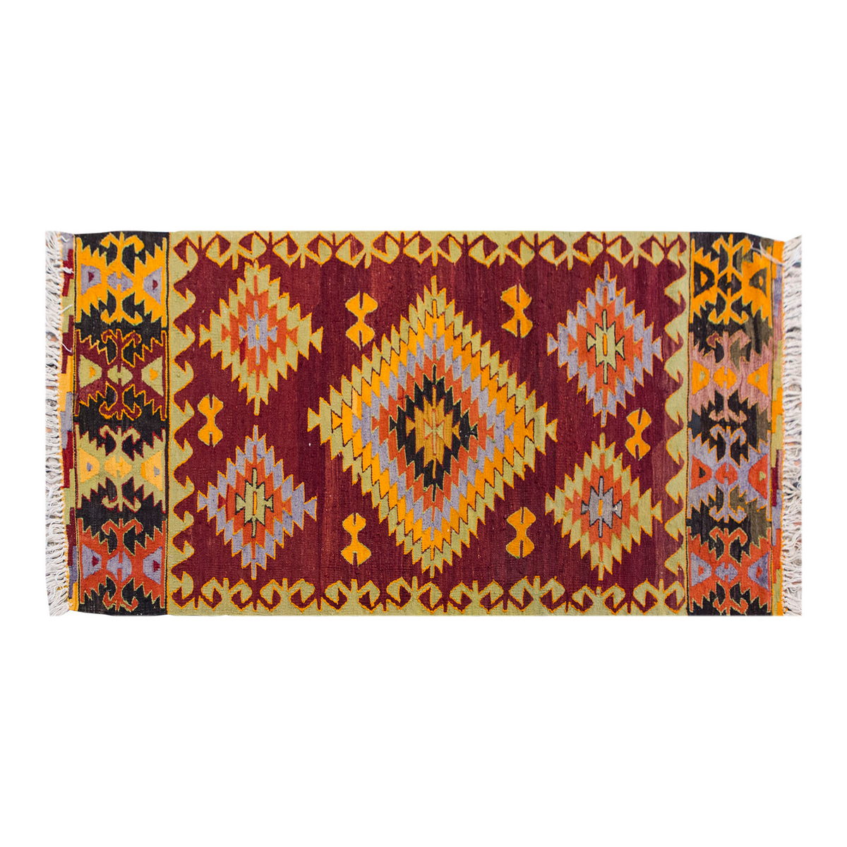 Vintage Turkish Rug, 3 x 6 ft Rug, 92 x 183 cm