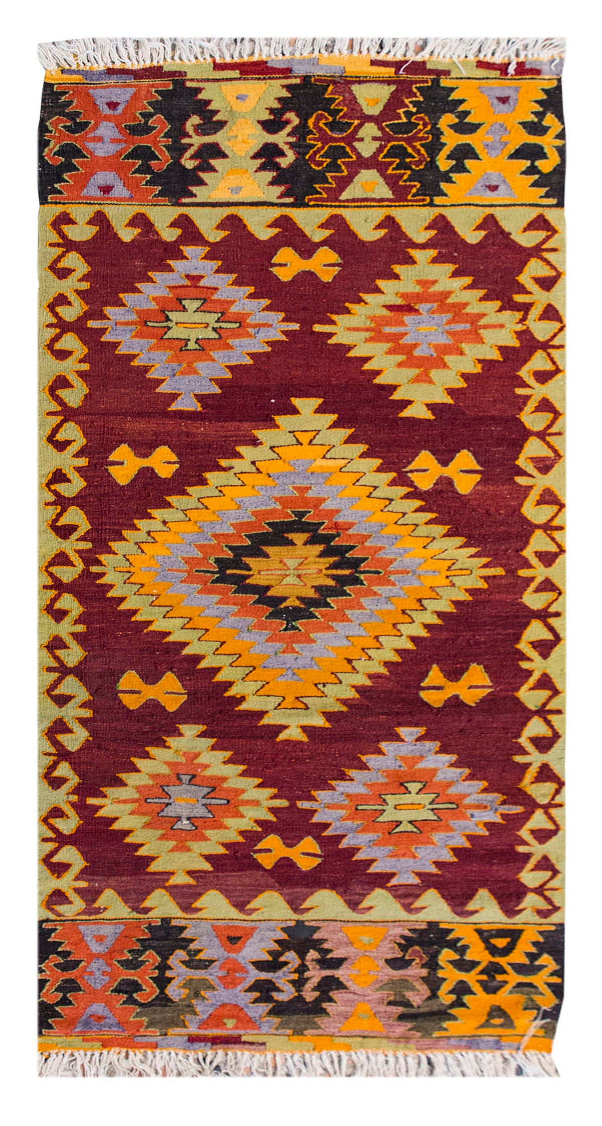 Vintage Turkish Rug, 3 x 6 ft Rug, 92 x 183 cm
