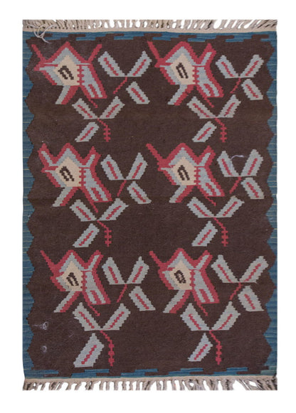 Vintage Turkish Rug, 4.1 x 2.11 ft, 125 x 91 cm