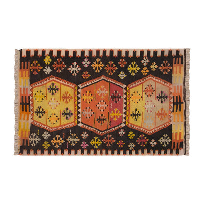 Vintage Turkish Rug, 4.1 x 3.2 ft, 125 x 99 cm