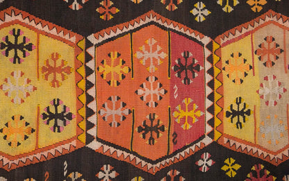 Vintage Turkish Rug, 4.1 x 3.2 ft, 125 x 99 cm