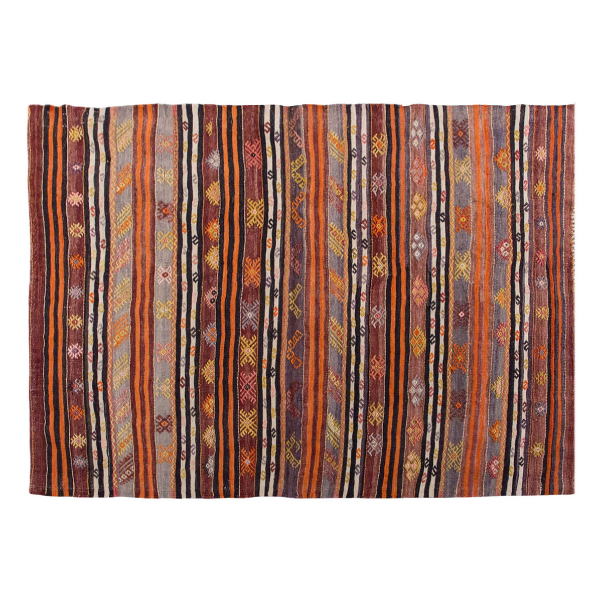 Vintage Turkish Rug, 4.1 x 3.7 ft, 126 x 111 cm