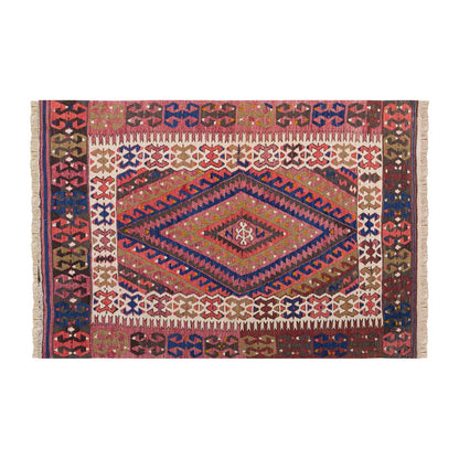 Vintage Turkish Rug, 4.1 x 3 ft, 125 x 92 cm