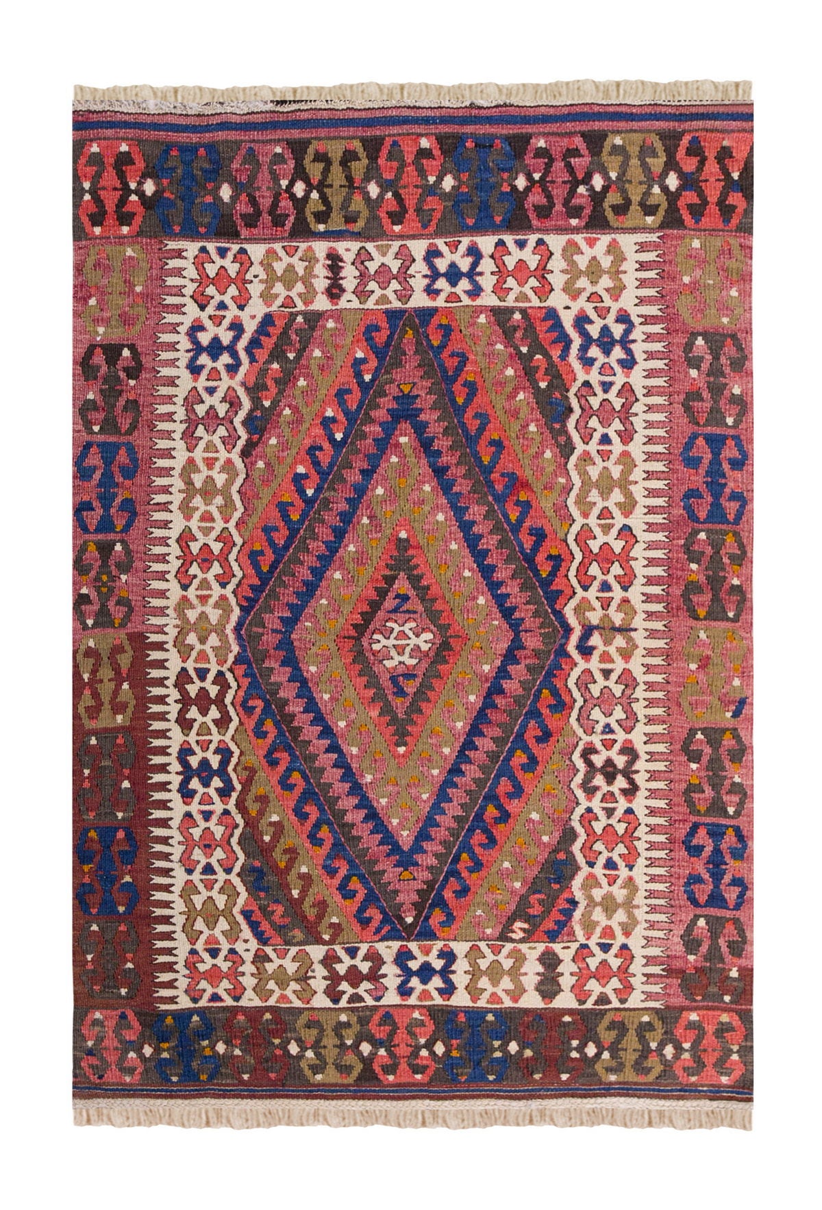Vintage Turkish Rug, 4.1 x 3 ft, 125 x 92 cm