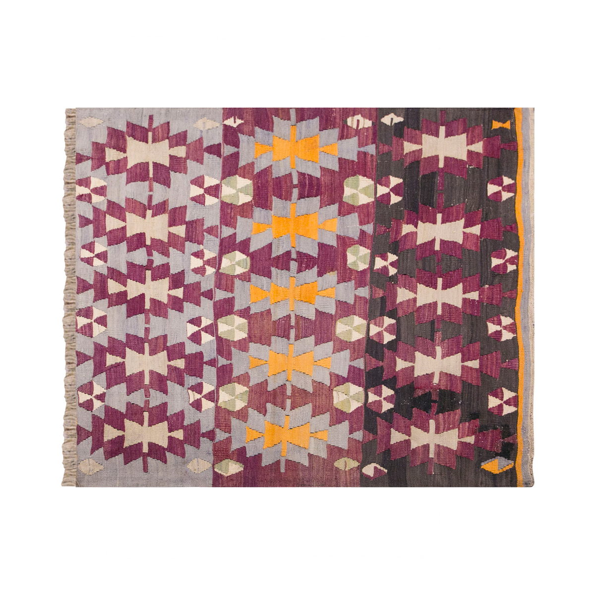 Vintage Turkish Rug, 4.1 x 4.7 ft Rug, 125 x 140 cm