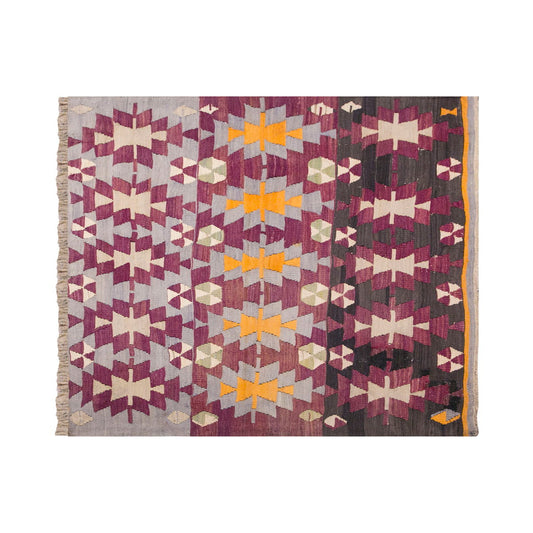 Vintage Turkish Rug, 4.1 x 4.7 ft Rug, 125 x 140 cm