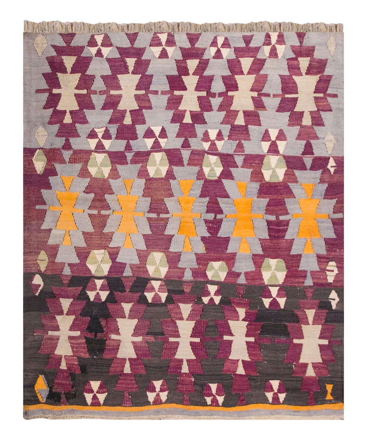 Vintage Turkish Rug, 4.1 x 4.7 ft Rug, 125 x 140 cm