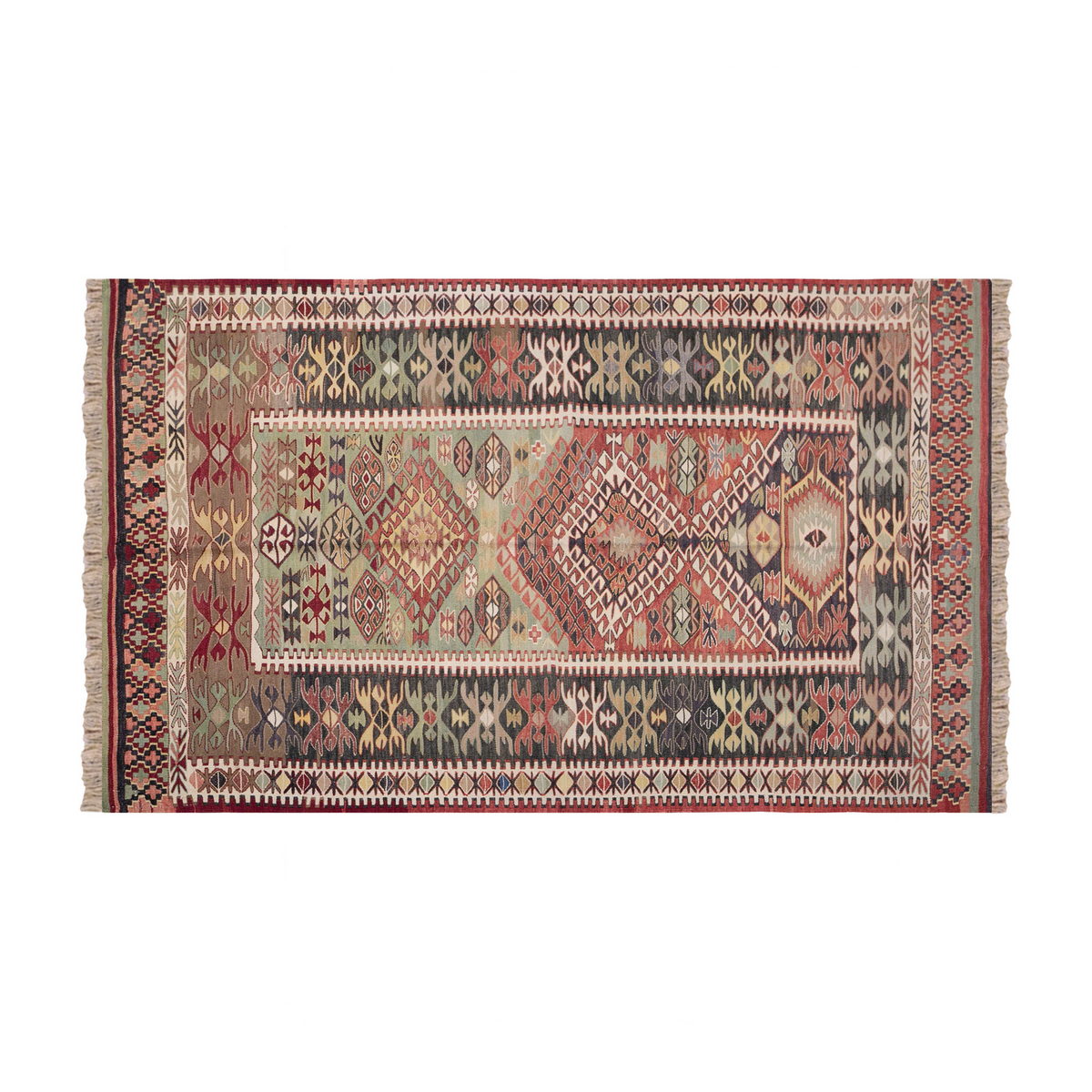 Vintage Turkish Rug, 4.1 x 5.10 ft Rug, 126 x 180 cm