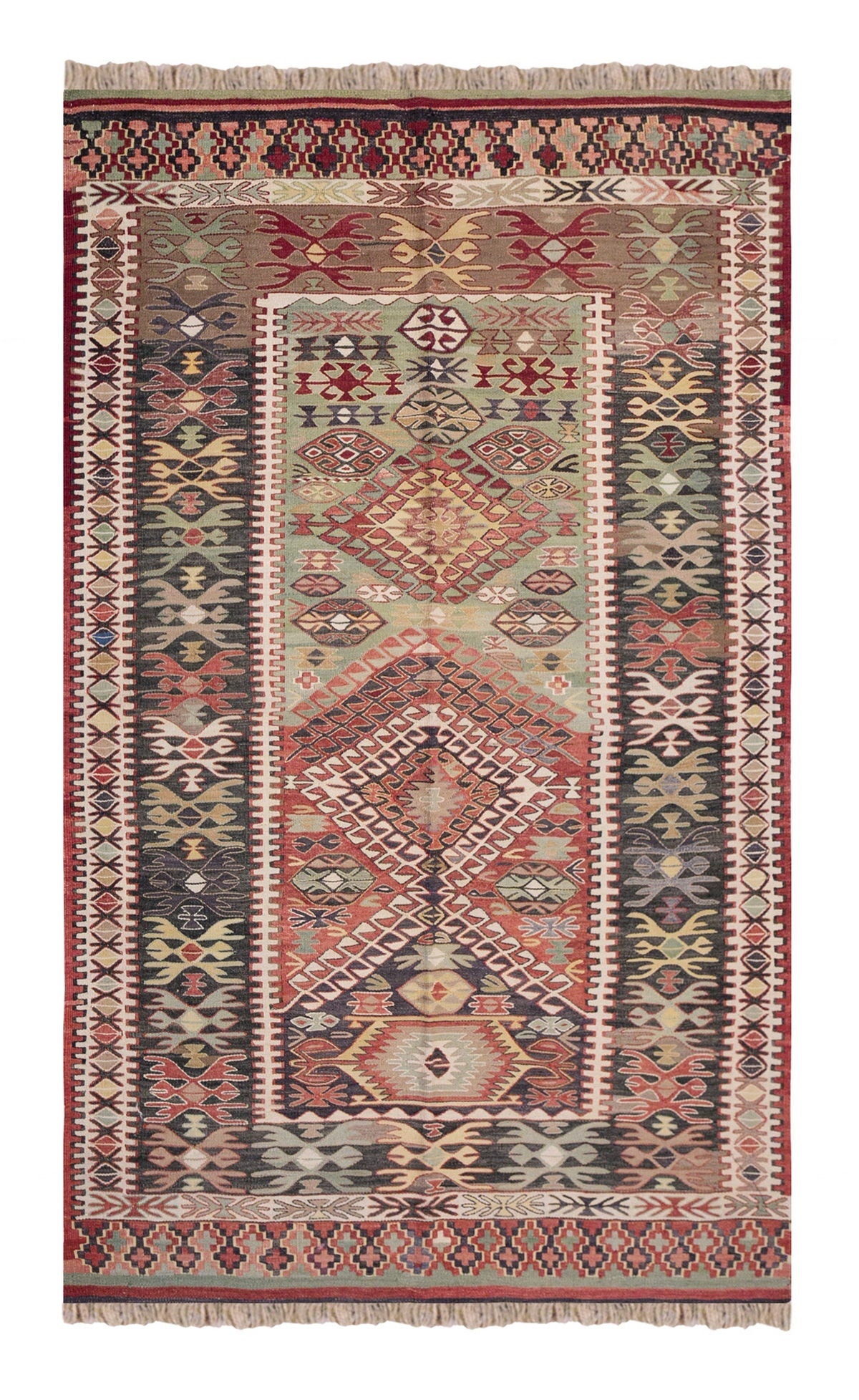 Vintage Turkish Rug, 4.1 x 5.10 ft Rug, 126 x 180 cm