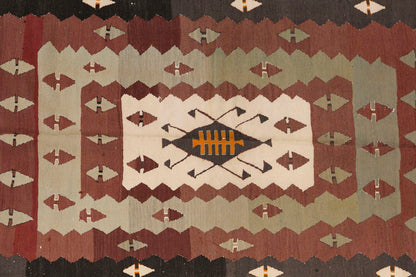 Vintage Turkish Rug, 4.1 x 6.11 ft Rug, 125 x 212 cm