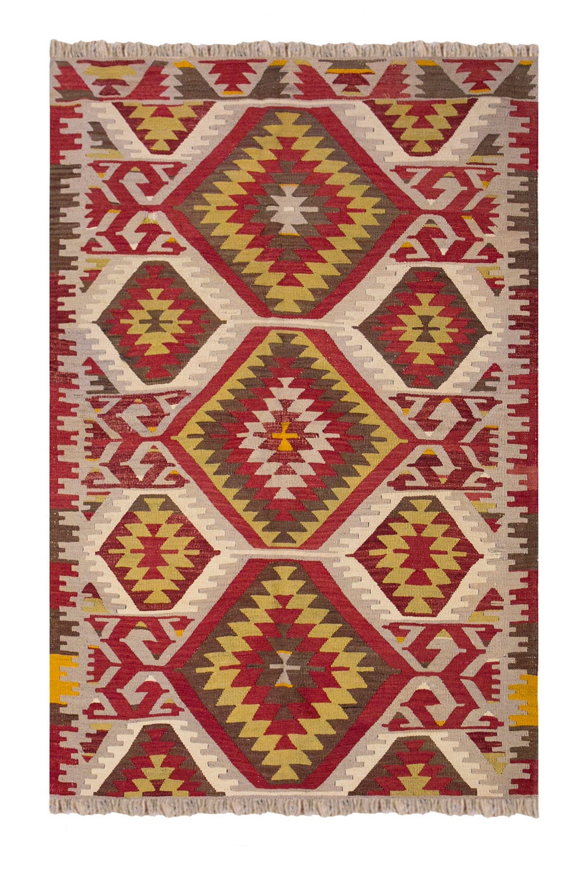 Vintage Turkish Rug, 4.1 x 6.2 ft Rug, 125 x 190 cm