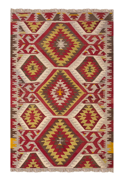 Vintage Turkish Rug, 4.1 x 6.2 ft Rug, 125 x 190 cm