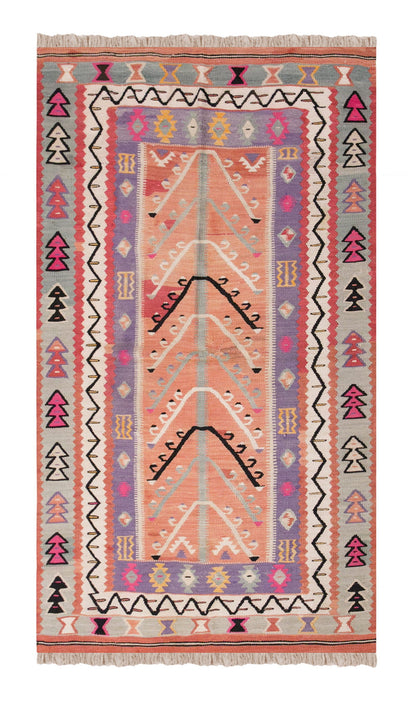Vintage Turkish Rug, 4.1 x 6.6 ft, 125 x 200 cm