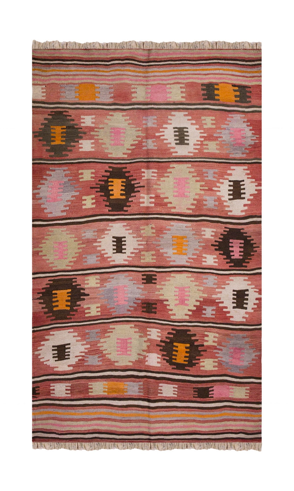 Vintage Turkish Rug, 4.1 x 6.7 ft Rug, 125 x 202 cm