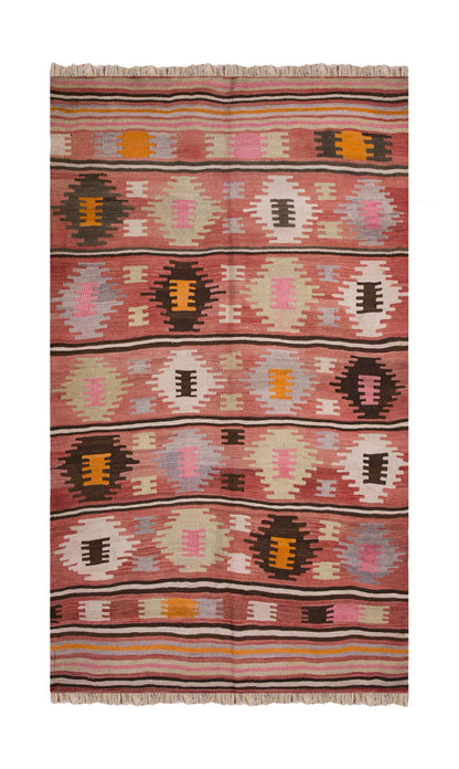 Vintage Turkish Rug, 4.1 x 6.7 ft Rug, 125 x 202 cm