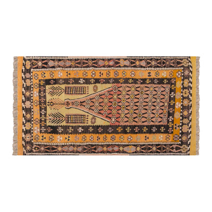 Vintage Turkish Rug, 4.1 x 6.9 ft, 125 x 206 cm