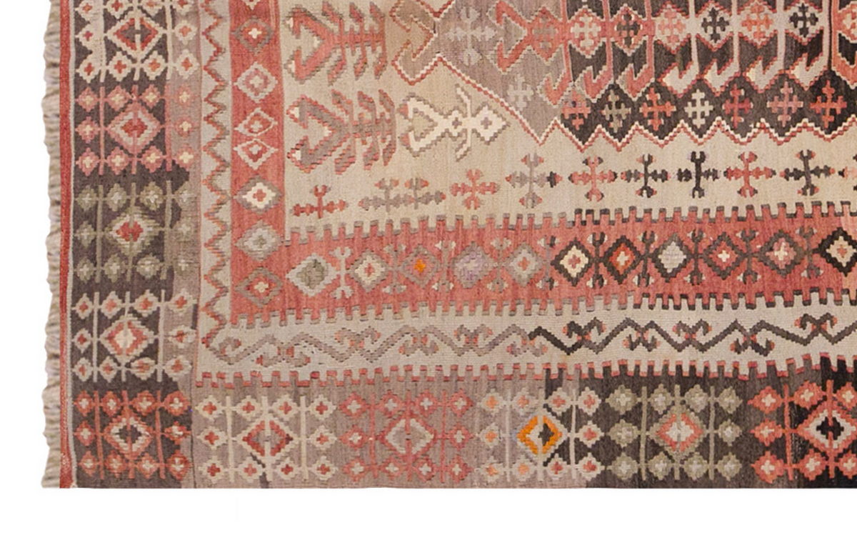 Vintage Turkish Rug, 4.1 x 7.1 ft Rug, Vintage Rug, 125 x 216 cm