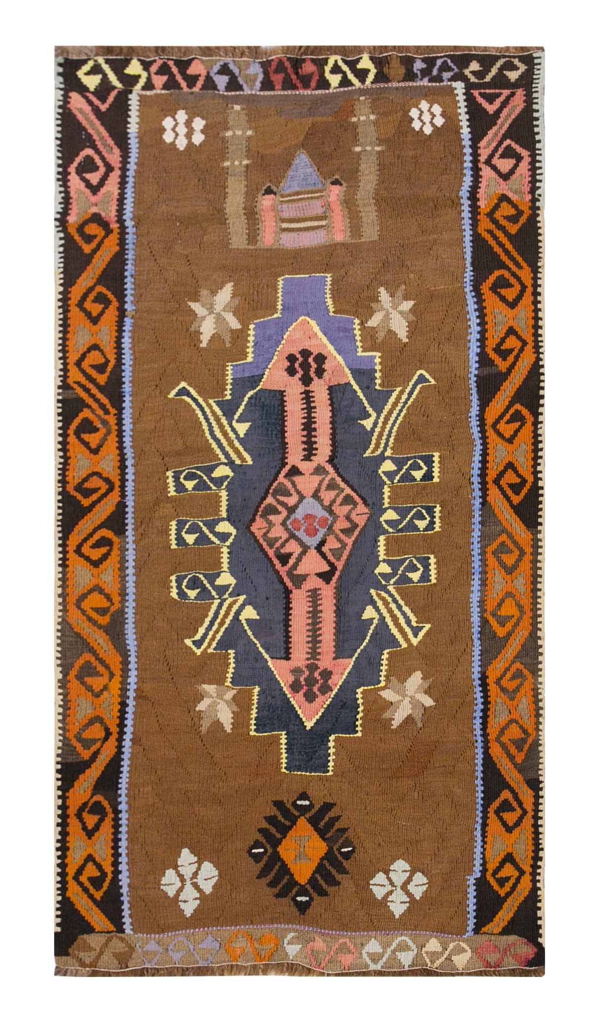 Vintage Turkish Rug, 4.10 x 5.10 ft Rug, 149 x 180 cm