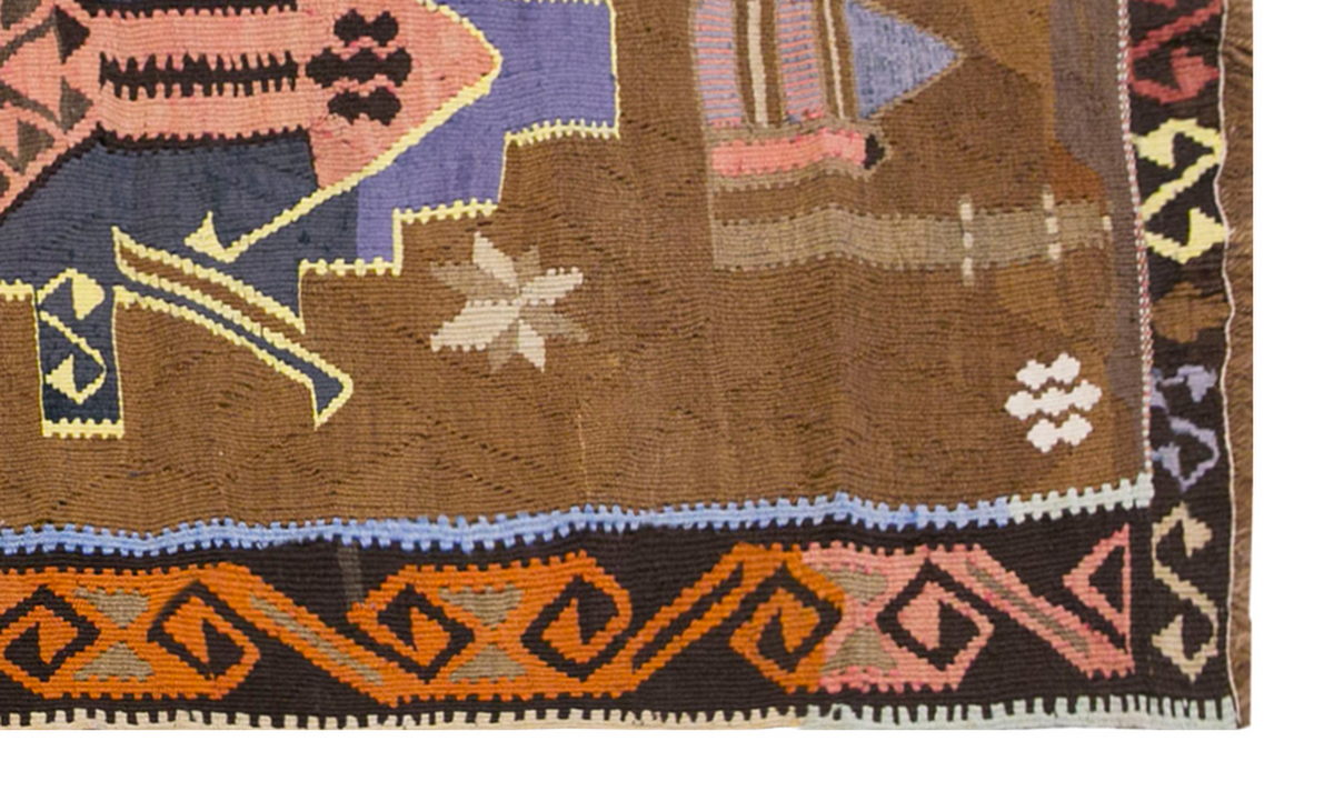 Vintage Turkish Rug, 4.10 x 5.10 ft Rug, 149 x 180 cm