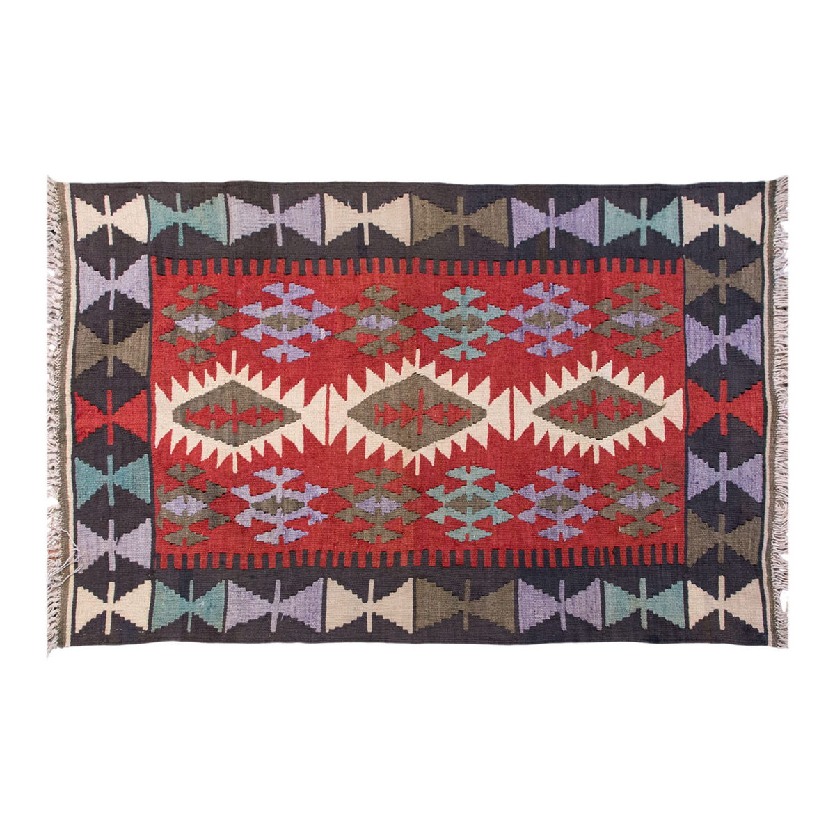 Vintage Turkish Rug, 4.11 x 2.10 ft, 152 x 87 cm