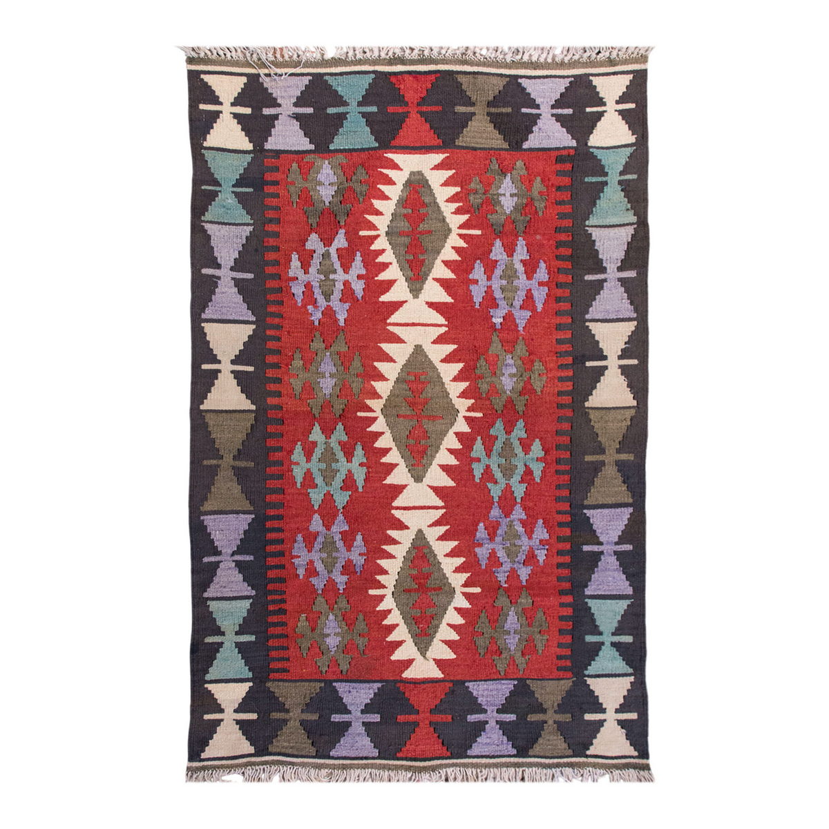 Vintage Turkish Rug, 4.11 x 2.10 ft, 152 x 87 cm