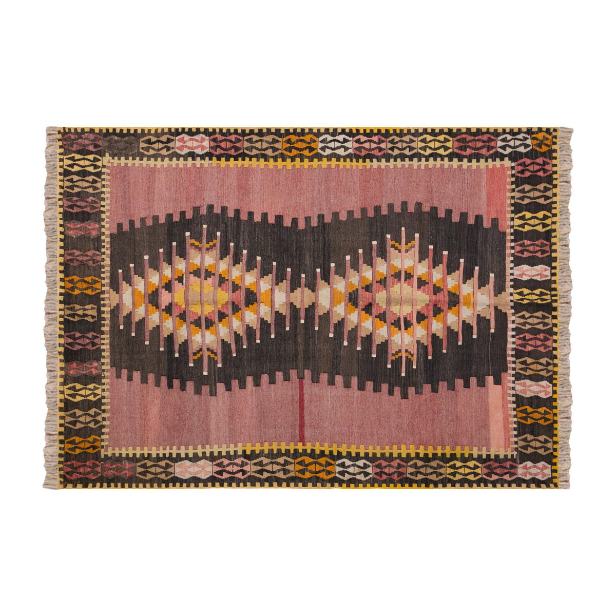 Vintage Turkish Rug, 4.11 x 6.5 ft Rug, 151 x 197 cm