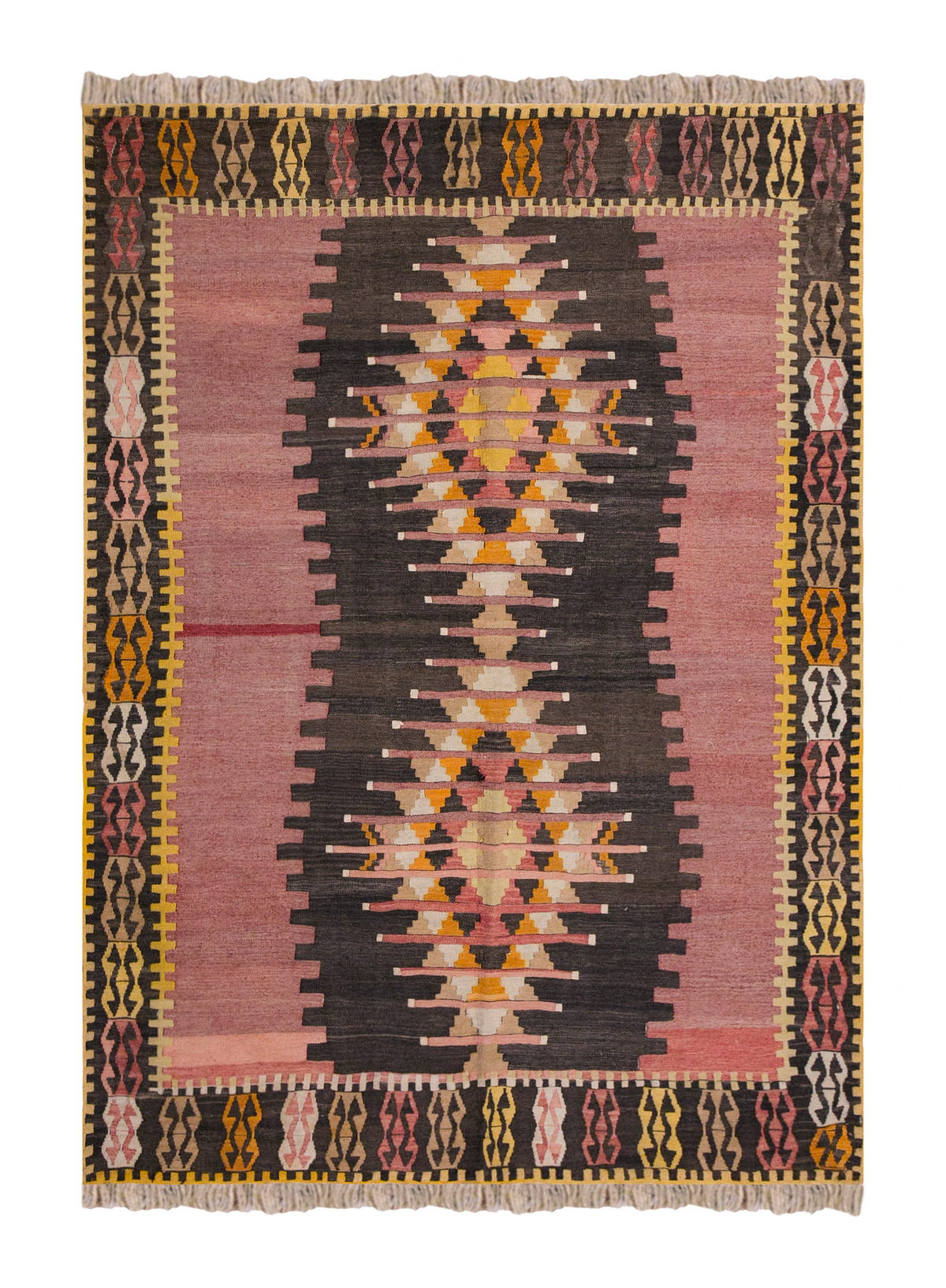 Vintage Turkish Rug, 4.11 x 6.5 ft Rug, 151 x 197 cm