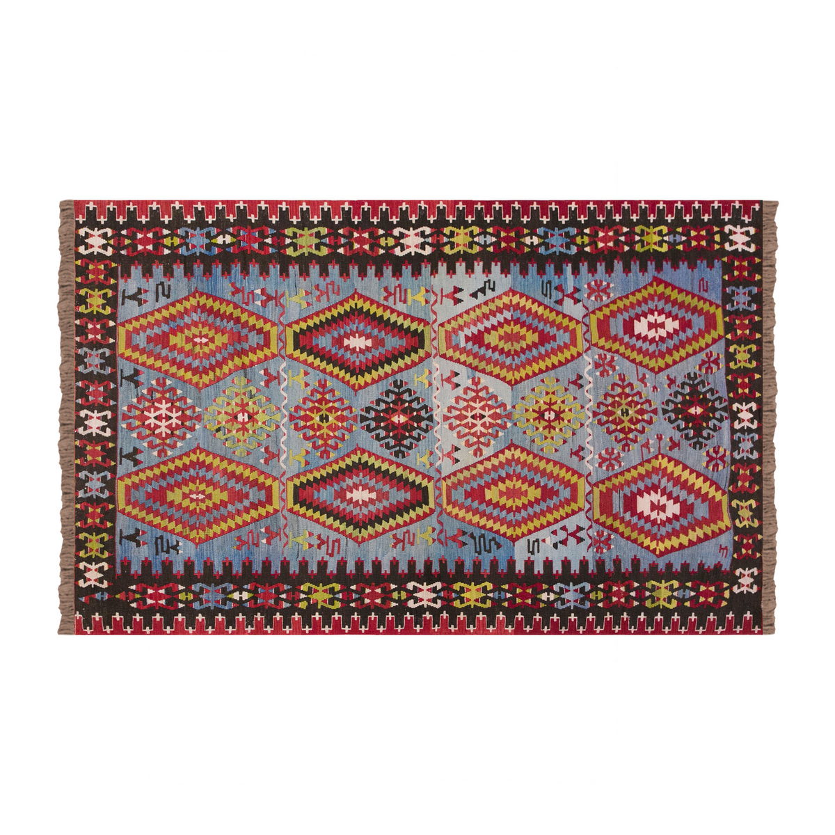 Vintage Turkish Rug, 4.11 x 7.6 ft, 150 x 231 cm