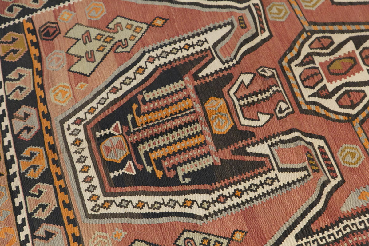 Vintage Turkish Rug, 4.11 x 8.6 ft, 150 x 260 cm