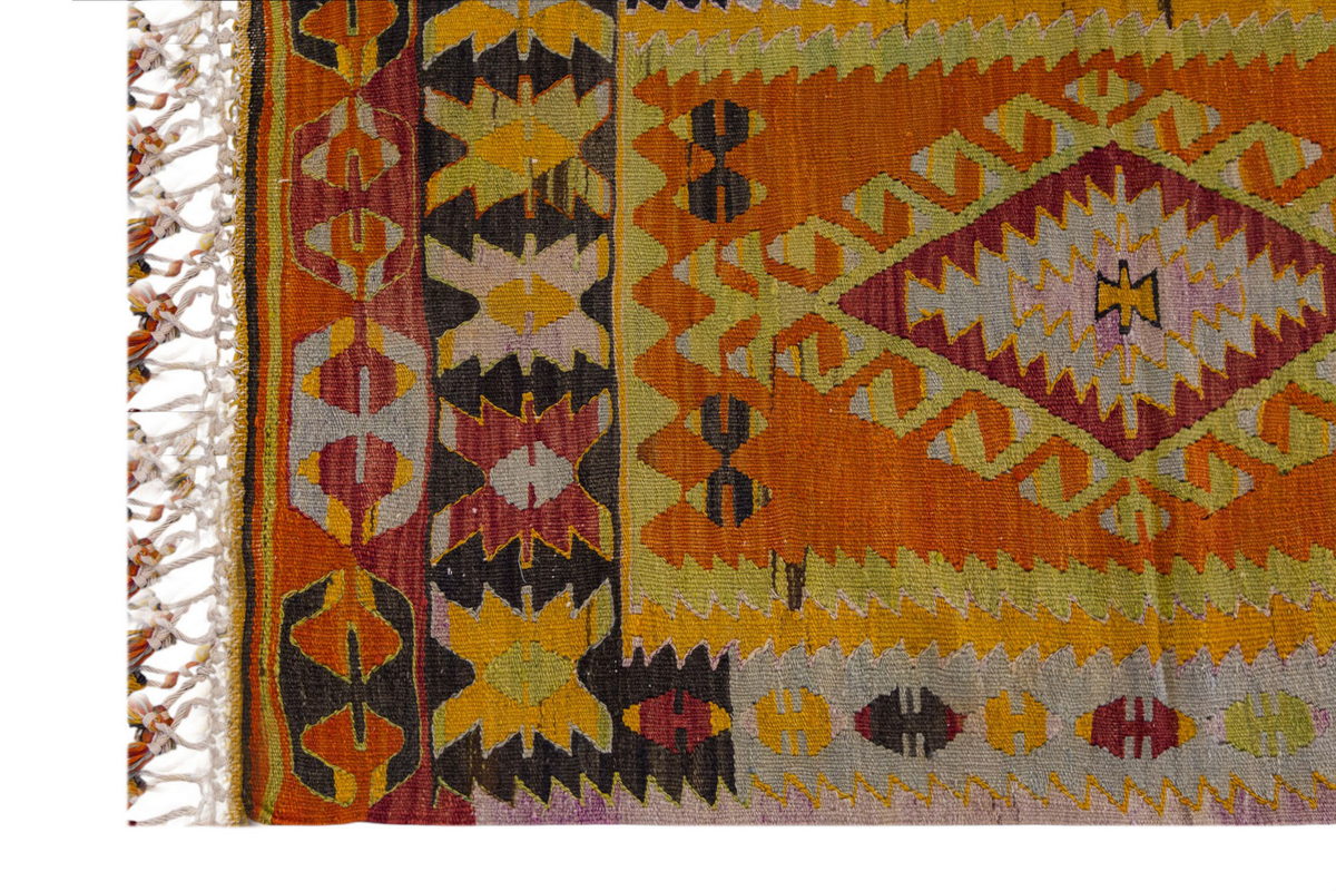 Vintage Turkish Rug, 4.2 x 2.4 ft Rug, 127 x 73 cm